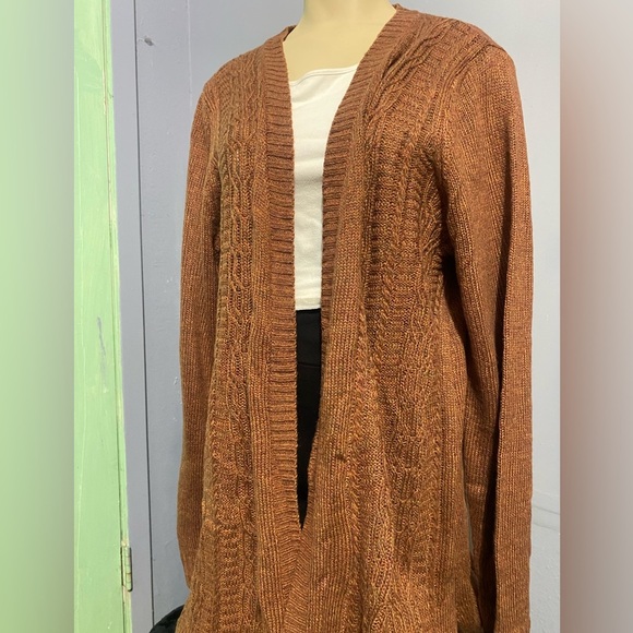 Karen Scott Women's Tan Cable Knit Cardigan Sweater - Picture 12 of 12
